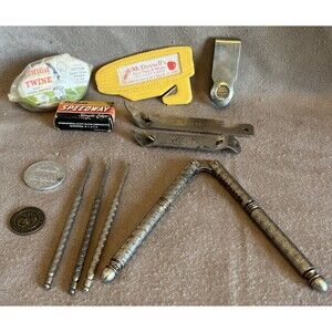 Lot of 12 Vintage Small Items Including John Deere & Marine Coin